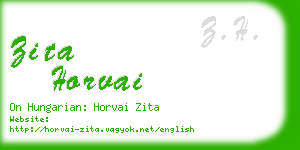 zita horvai business card